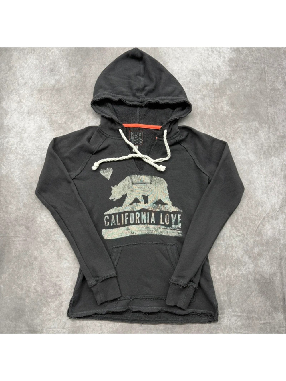 Billabong Distressed "California Love" Bear Hoodie S